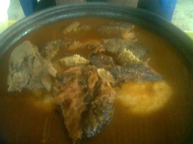 Fufu and Light soup (Ghanaian dish)